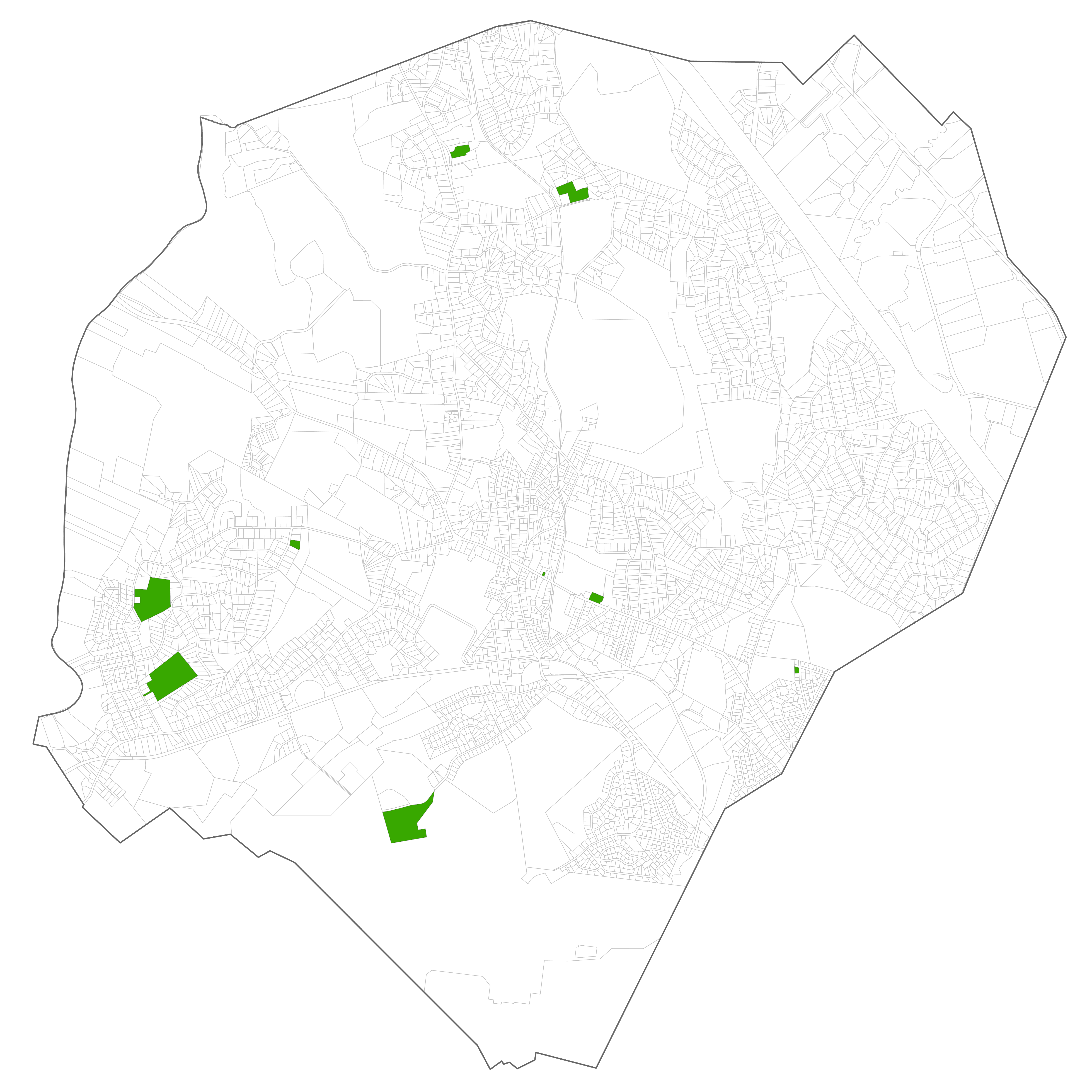 Example map of LTI parcels identified using the applied threshold.