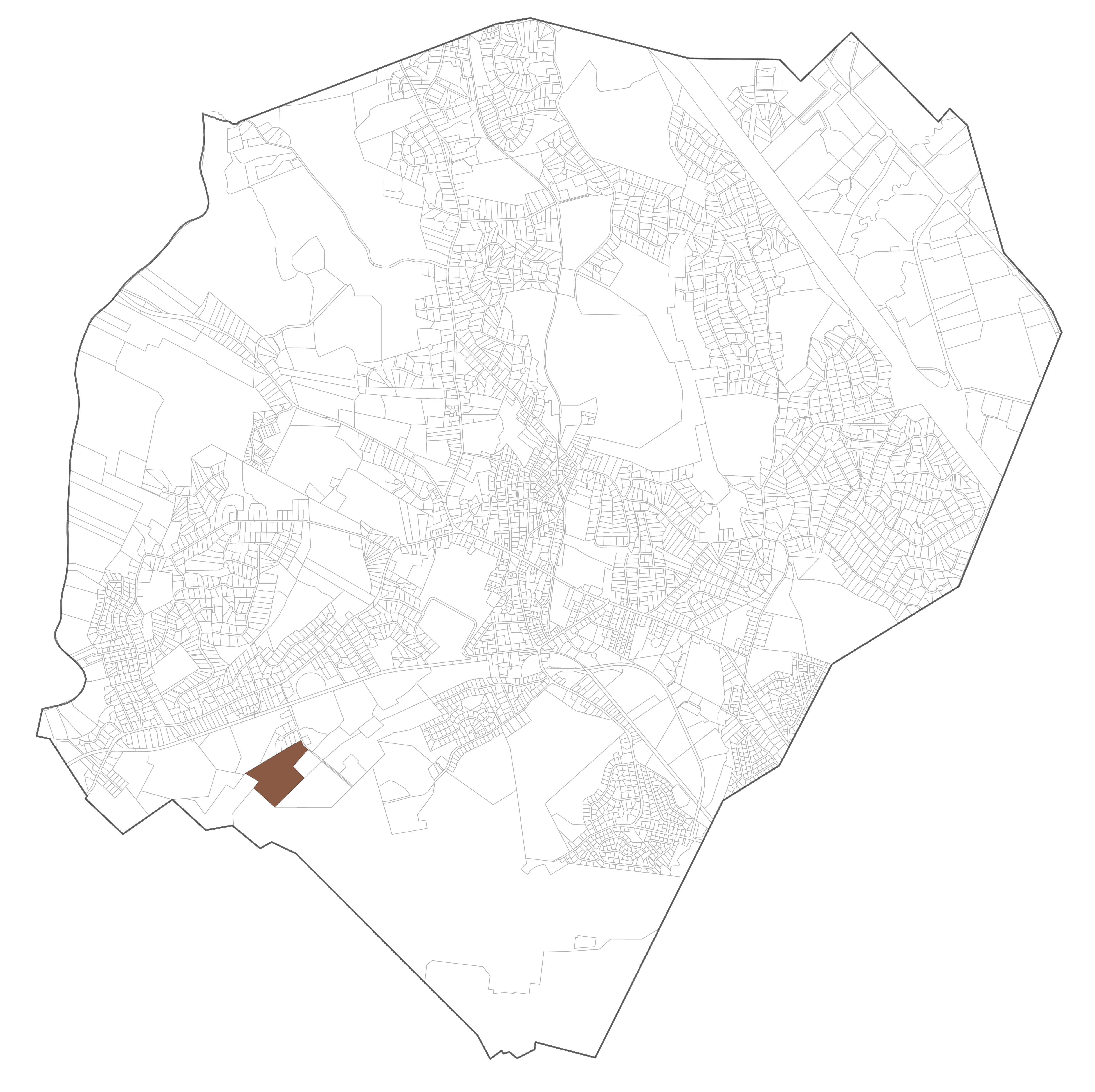 Example map of brownfield site parcels identified