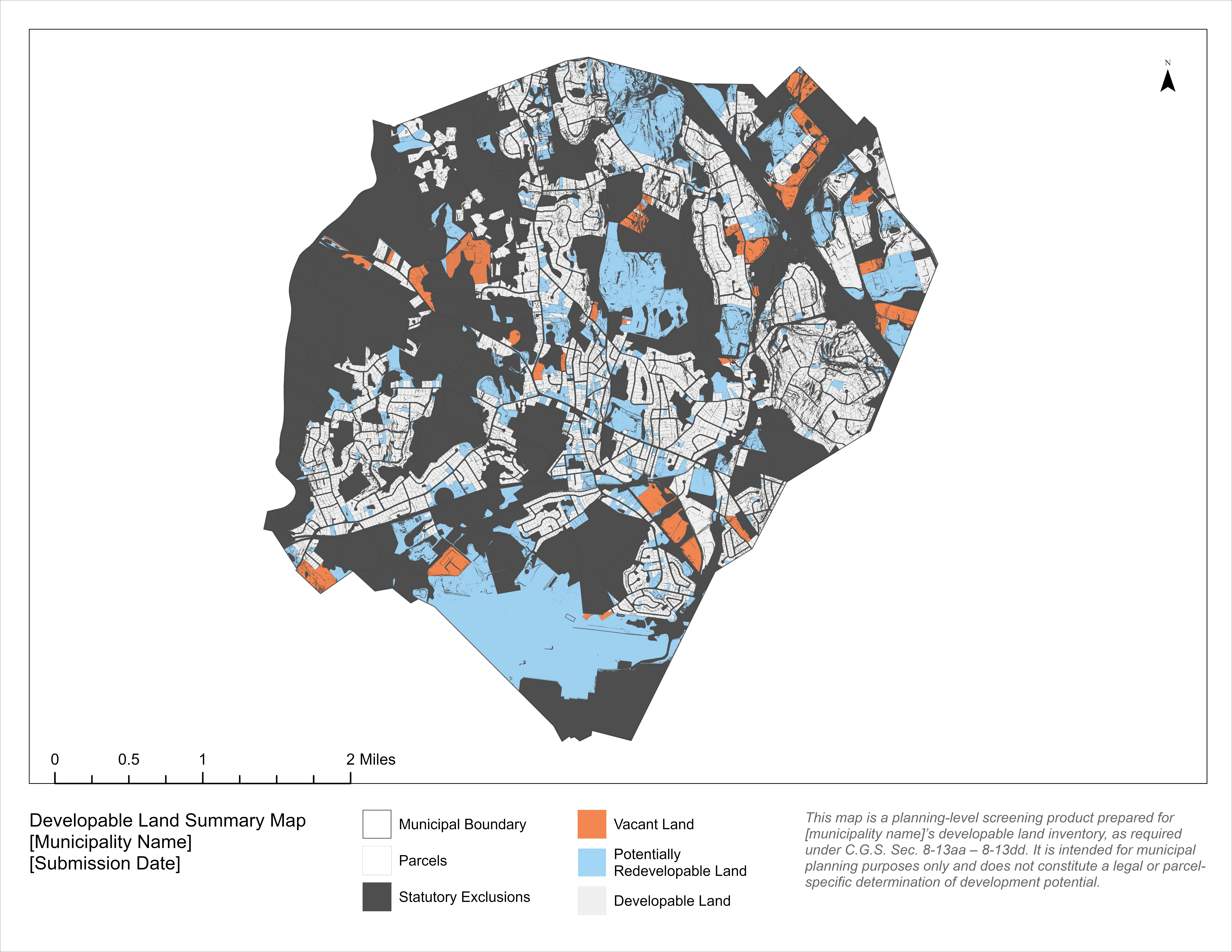 Example Developable Land Summary Map